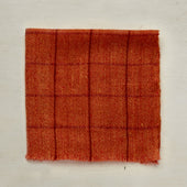 Cashmere Check Pocket Square In Orange And Red