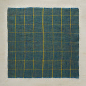 Check Cashmere Pocket Square In And Yellow