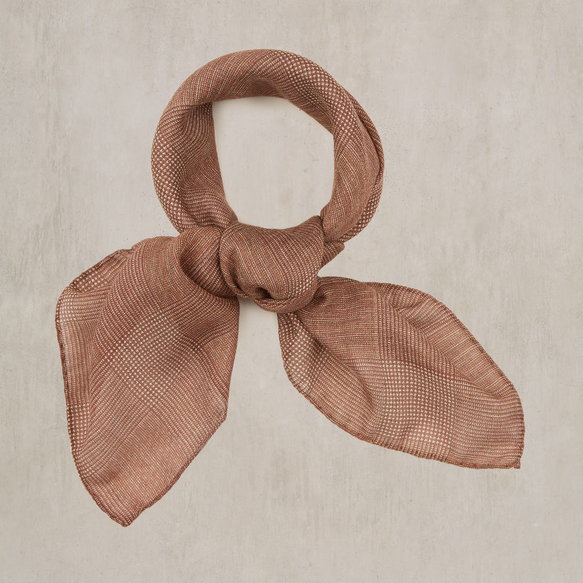 Wool And Silk Glen Check Neckerchief In