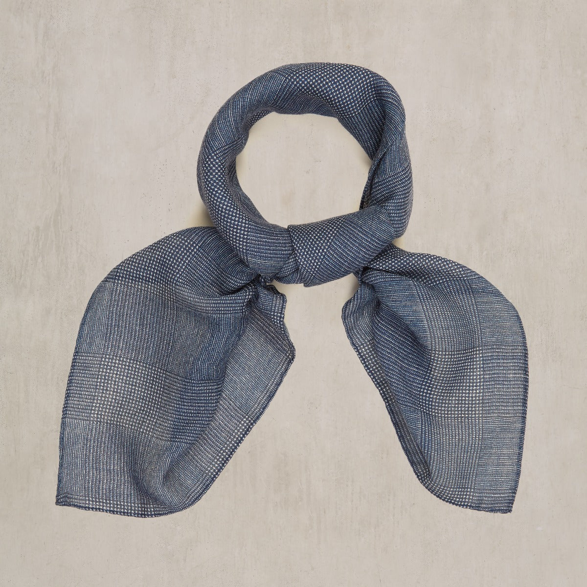 Wool And Silk Glen Check Neckerchief In