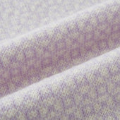 And Lilac Lozenge Patterned Cashmere Knitted Scarf