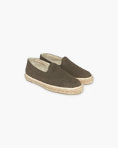 Khaki Linen Espadrilles