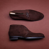 Chukka Boots With Two Eyelets Curved Topline