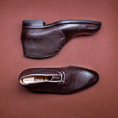 Chukka Boots Dark Brown Soft Grained Leather With Dainite Sole