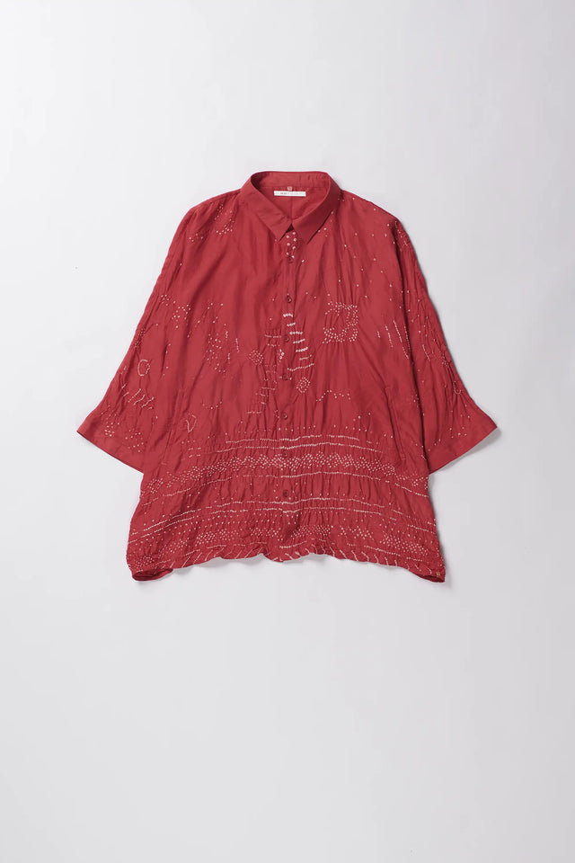 Silk Shirt in Red