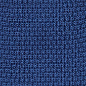 Square End Silk Knitted Tie In Blue
