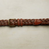 Woven Leather Belt In