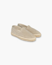 Beige Linen Espadrilles