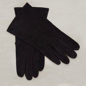 Soft Suede Leather Gloves Dark Navy
