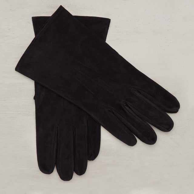 Soft Suede Leather Gloves Dark Navy
