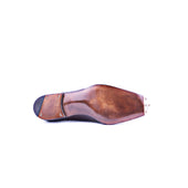 Elegant Plain Toe Oxford In Dark Brown Museum Calf