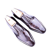 Elegant Plain Toe Oxford In Dark Brown Museum Calf