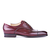 Straight Toe Cap Oxfor In Dark Cherry Red Limited Edition