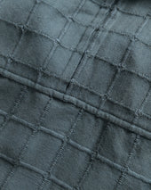 SAM SHIRT JACKET - DARK SLATE "MAGNIFIED RIPSTOP" HANDWOVEN COTTON