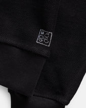 REVERSIBLE DJ CREWNECK SWEATSHIRT - BLACK 19oz. ALL COTTON FLEECE