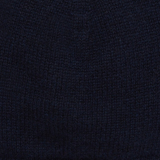 Cashmere Knitted Beanie In Navy