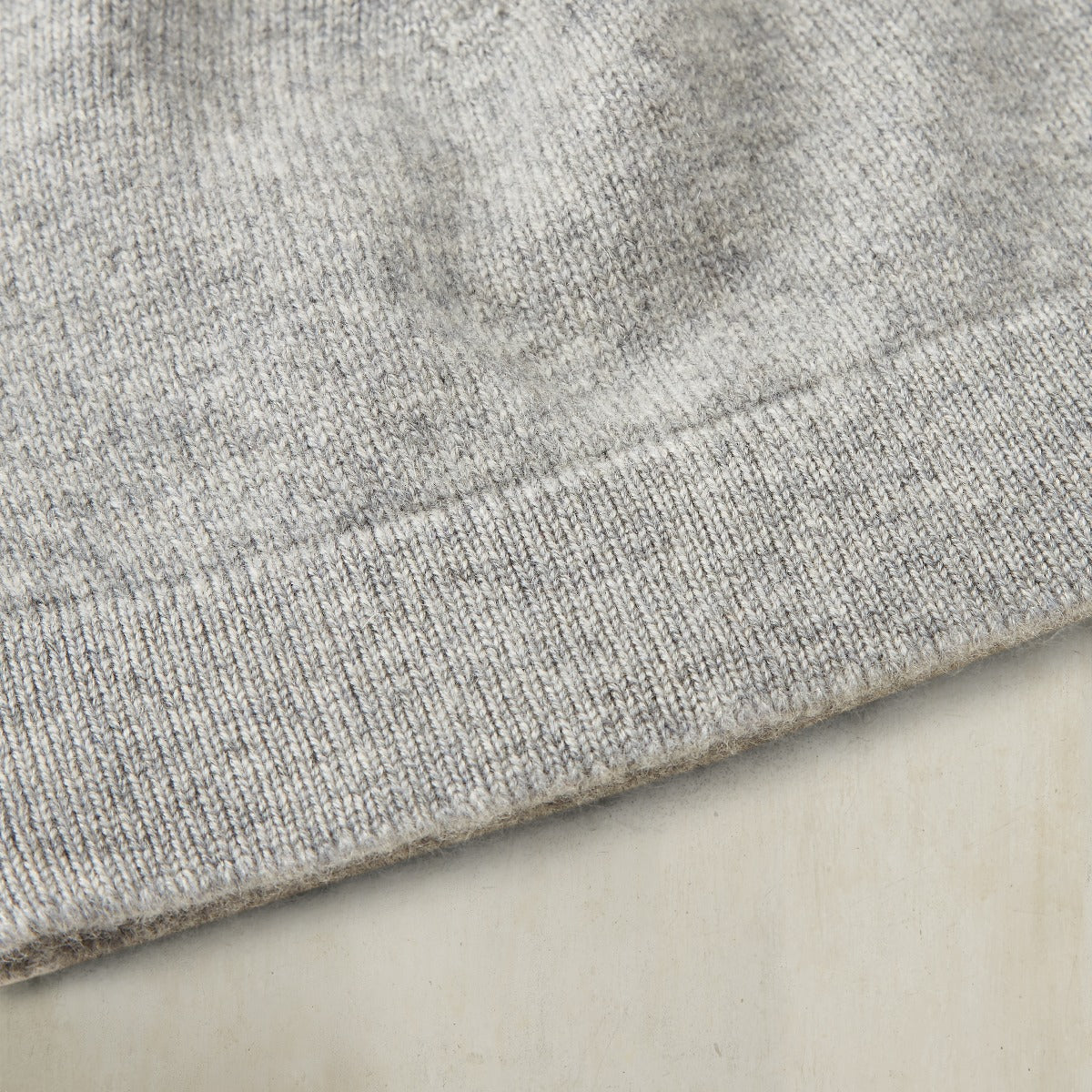 Cashmere Beanie Knitted Hat In Grey