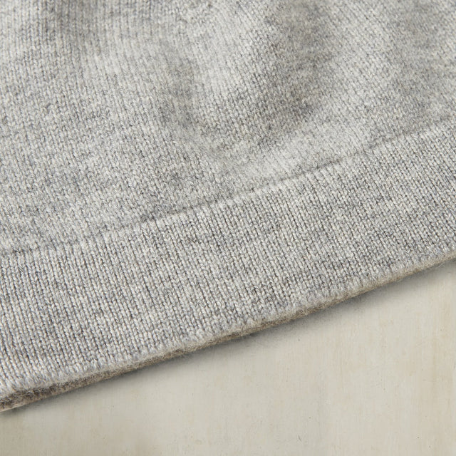 Cashmere Beanie Knitted Hat In Grey