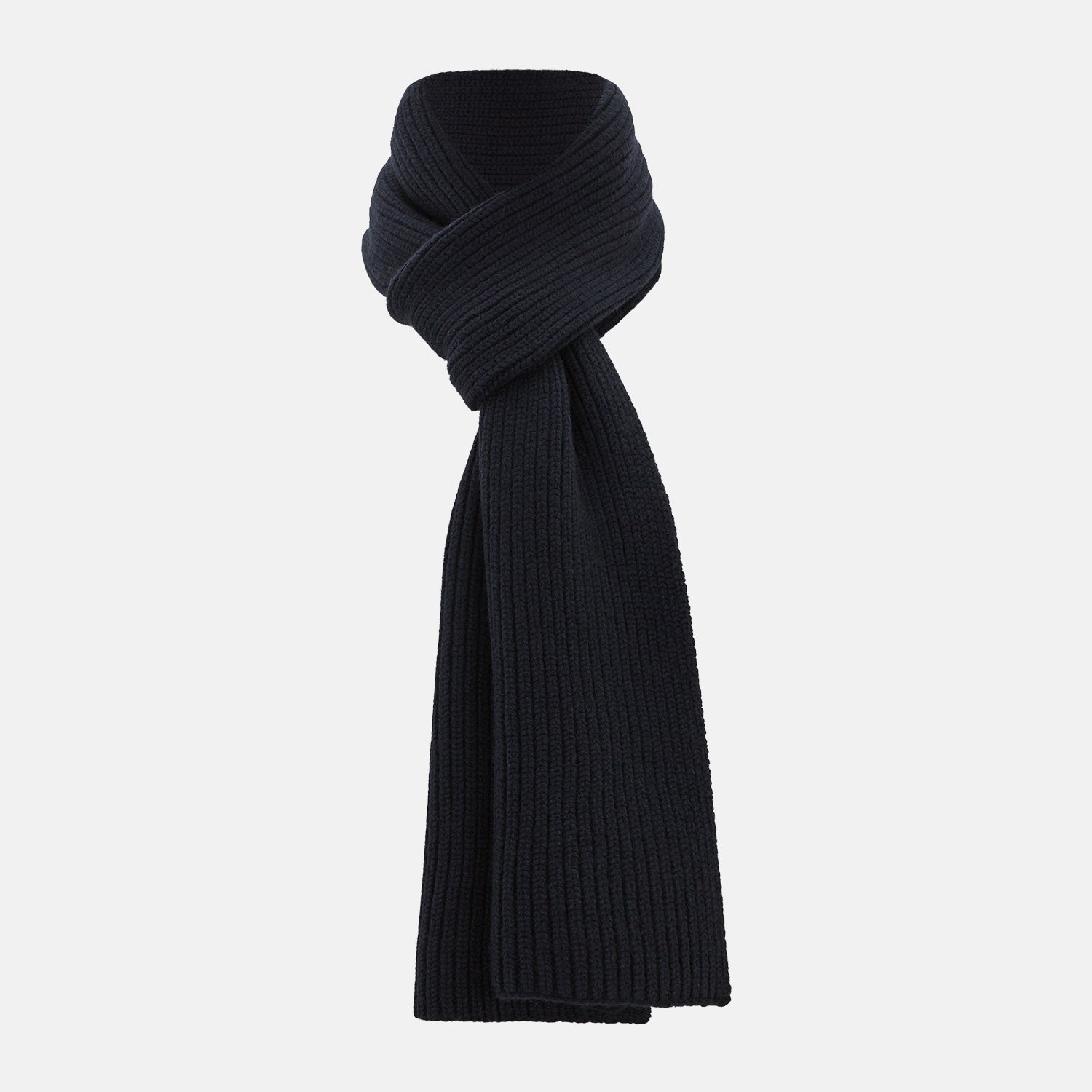 Rib Knit Cashmere Scarf