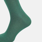 Green Navy Polka Dot Long Socks