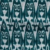 Lightweight Cotton Scarf With Ikat Print In