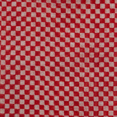 Cotton Pocket Square With Mini-Check In Red
