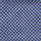 Cotton Pocket Square With Mini-Check In Sky