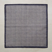 Cotton Pocket Square With Mini Check In