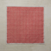 Cotton Pocket Square With Mini Check In Red