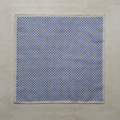 Cotton Pocket Square With Mini Check In