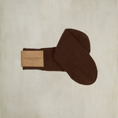 Thick Woollen Rib Socks In Chocolate