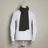 Ribbed Cashmere Scarf In Dark Green