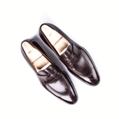 Classic Penny Loafer In Dark Brown Crust Calf Leather