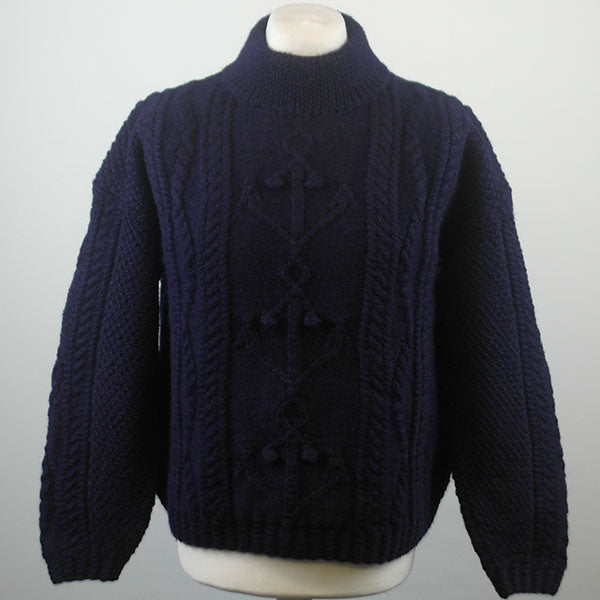 53d Anchor High Neck Sweater 100 Aran
