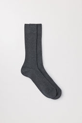 Melange Ribbed Cotton Sock Men S Italian Asket