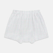 Pink Grid Check Godfrey Boxer Shorts