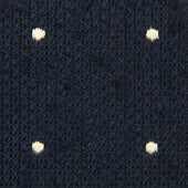 Dotted Shantung Grenadine Bespoke Tie - Navy / White