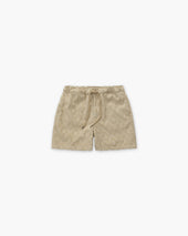 Beige Machu Terry Shorts