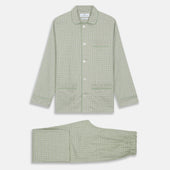 Green Check Modern Cotton Pyjama Set
