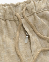 Beige Machu Terry Pants