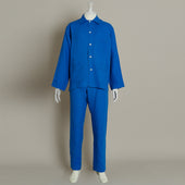 Linen Pyjamas In China Blue