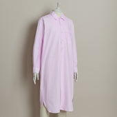 Gingham Check Cotton Nightshirt In Light