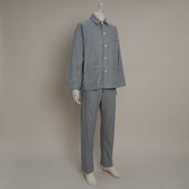 Soft Brushed Cotton Pyjama In Prince Of Wales Check Print In Grey