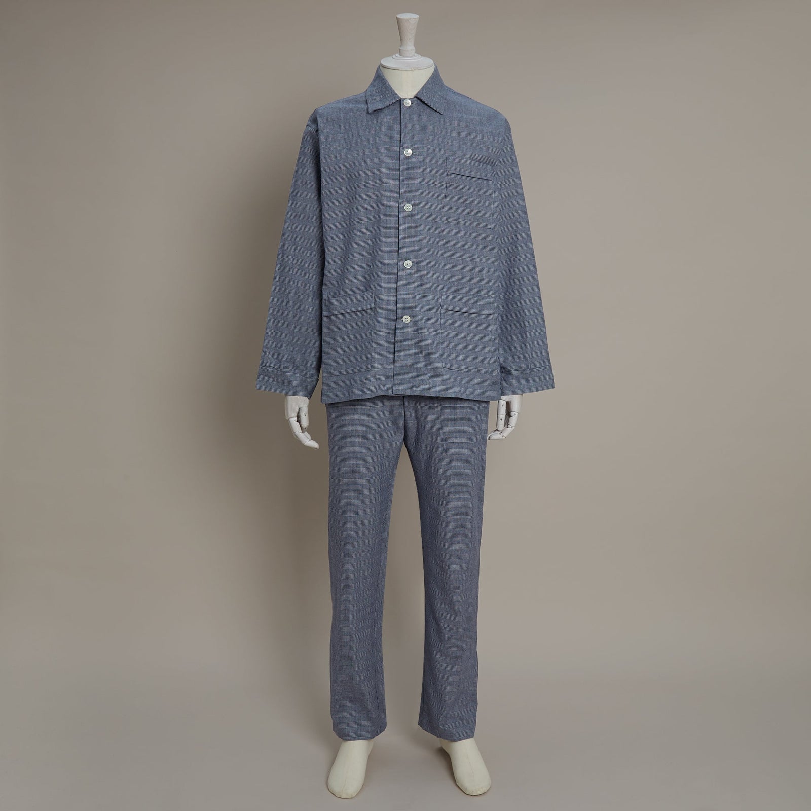 Soft Brushed Cotton Pyjama In Prince Of Wales Check Print In