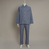 Soft Brushed Cotton Pyjama In Prince Of Wales Check Print In Navy