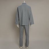Soft Brushed Cotton Pyjama In Check Print In Grey