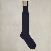 Sea Island Cotton Long Plain Socks In