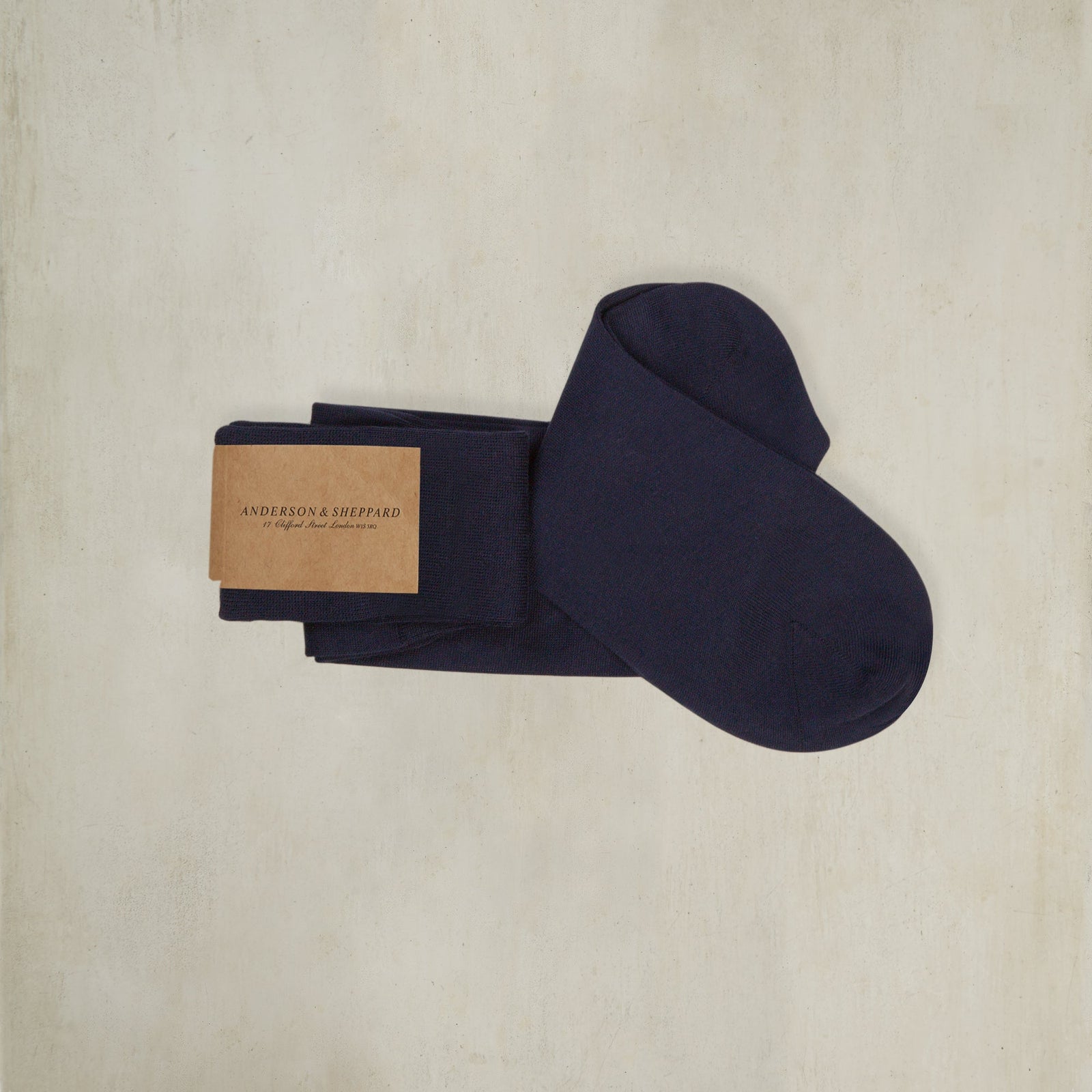 Sea Island Cotton Long Plain Socks In