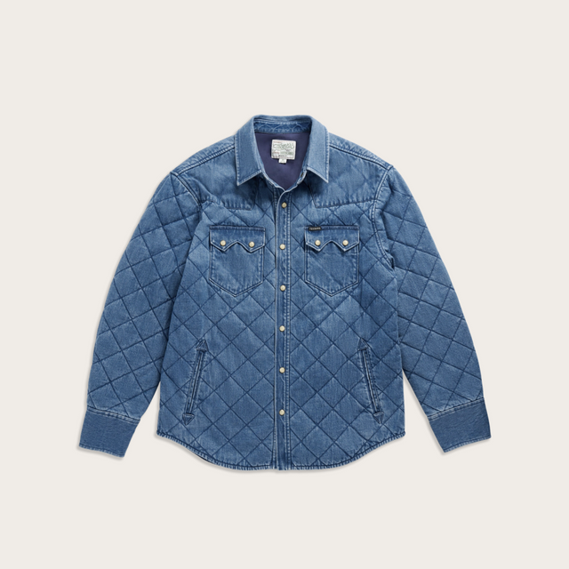 Men's Quilted Denim Shacket