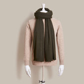 Large Knitted Cashmere Scarf In